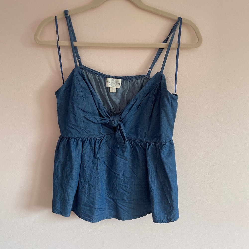 Demin babydoll top - Picture 1 of 2